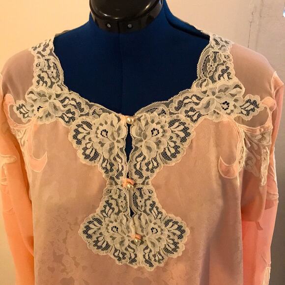 NWOT. Neiman Marcus Natori Pink Lace Intimate Wear. L - Picture 7 of 10